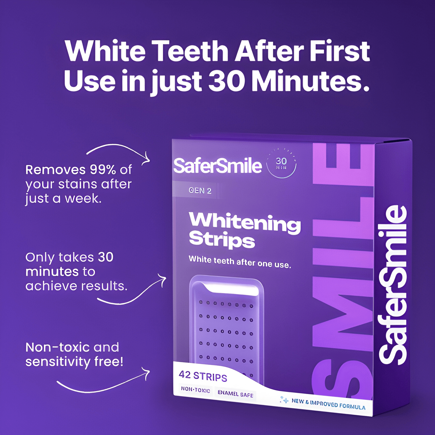 SaferSmile™ Purple Whitening Strips